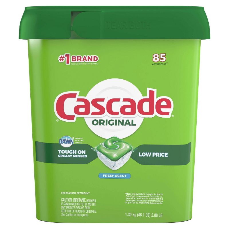 Cascade Fresh Scent Original Dishwasher Pods, ActionPacs Dishwasher Detergent Tabs, 5 of 7