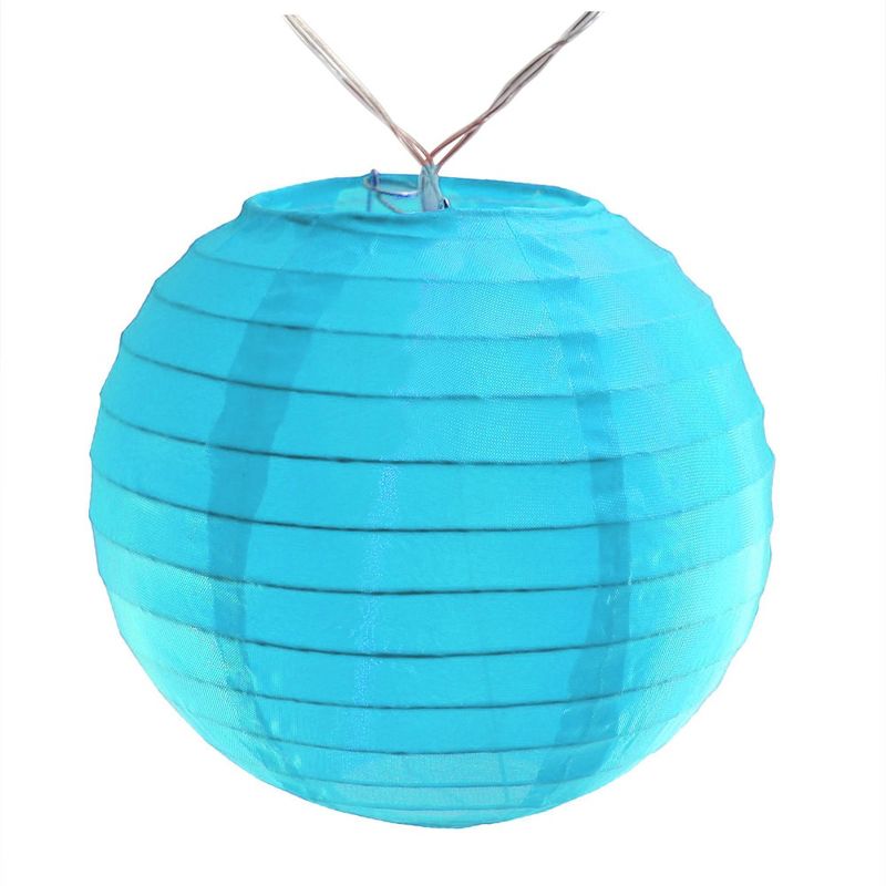 10ct Nylon LED Battery Powered String Lights Turquoise, 1 of 3