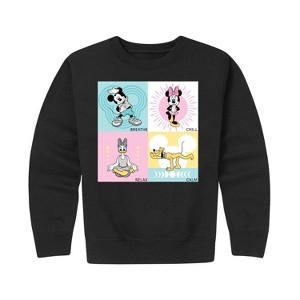 Boys' - Disney - Breathe Chill Relax Calm Graphic Long Sleeve Fleece Sweatshirt - 1 of 4