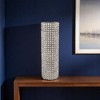 HomeRoots 21" Clear And Silver Faux Crystal And Metal Table Vase - 2 of 4