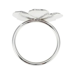 Unique Bargains Napkin Rings Small Flower Stainless Steel 1 Pc - 1 of 3