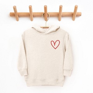 The Juniper Shop Embroidered Hand Drawn Heart Toddler Graphic Hoodie - 1 of 3
