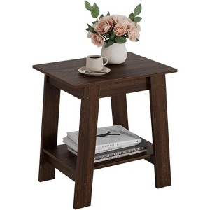 2-Tier End Table, Side Table with Bottom Shelf, Nightstand for Small Spaces - 1 of 4