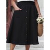 Skirts for Women 2025 Elegant High Waist a Line Skirt Casual Cotton Linen Skirt Spring Trendy Comfy Skirts - 3 of 4