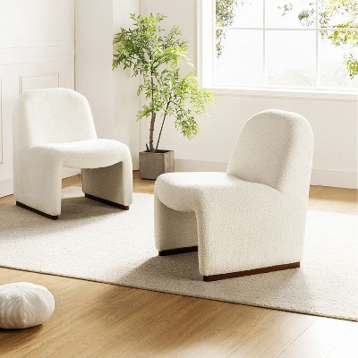 Set of 2 Ludwig Side Chair with Walnut Hand-crafted Finish | KARAT HOME