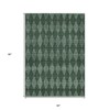 Olive Green And Charcoal Geometric Washable Indoor Outdoor Area Rug - 3 of 4