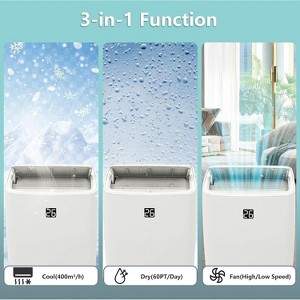 Acekool 12000 BTU Portable Air Conditioner, 3-in-1 Quiet AC with Dehumidifier & Fan, Remote, Timer, Cools Up to 700 Sq.Ft, Easy Setup - 1 of 4