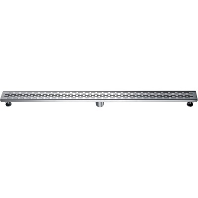 ALFI 47 Inches Stainless Steel Linear Shower Drain with Groove Holes