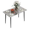 47" Rectangle Dining Table Exquisite Marble Table for Restaurant No Chair GRAY - 2 of 4