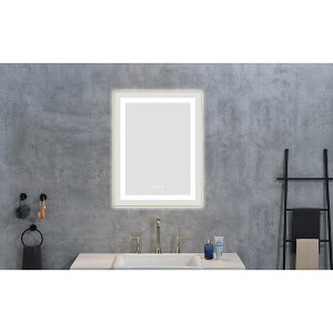 Sapphtopaz Bathroom Wall Mirror,Vanity Mirror with Metal Frame, Wall Mounted Bathroom Mirrors Anti-Fog for Over Sink,Bedroom,Entryway,Living Room - 1 of 4