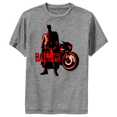 Boy's The Batman Red Batcycle Performance Tee : Target