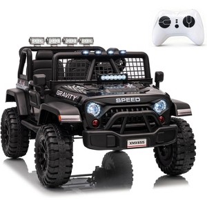 24V 2-Seater Kids Ride On Truck, Electric Car w/ Remote, 4WD, LED Lights, Music, 7Ah Battery & 2 Speeds - 1 of 4