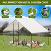 Large Metal Chicken Coop, Walk-in Poultry Chicken Hen cage, Spire Shaped Rabbits Duck Cage for Outdoor Yard Farm Use, 9.8 X 6.5 X 6.5FT - 4 of 4