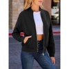 Imily Bela Womens Casual Loose Zip Up Long Sleeve Sweatshirt Jacket with Pockets Outerwear - 2 of 4
