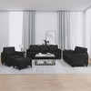 vidaXL Sofa Set Black Faux leather, Metal, Plywood, Foam Large Durable - 2 of 4