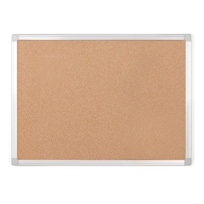 MasterVision Earth Series Self-Healing Cork Bulletin Board, Wall Mounting 100% Recycled Cork Push Pin Board , 18" x 24", Aluminum Frame