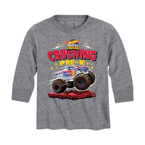 Boys' - Hot Wheels - Crushing Pre K Long Sleeve Graphic T-Shirt - 1 of 4