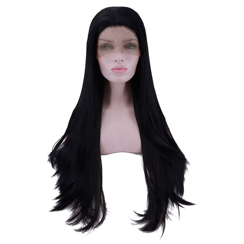 Unique Bargains Long Straight Hair Lace Front Wig for Women with Wig Cap 24" 1PC, 1 of 6
