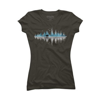 Junior's Design By Humans The Sounds Of Nature - Music Sound Wave By NomAdartStudio T-Shirt