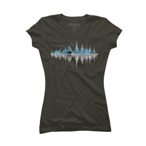 Junior's Design By Humans The Sounds Of Nature - Music Sound Wave By NomAdartStudio T-Shirt - 1 of 3