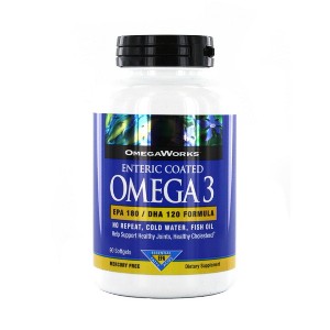 OmegaWorks Enteric Coated Omega 3 300 mg, Softgels - 90 Count - 1 of 1