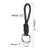 Unique Bargains Braided Wrist Strap Key Whistle Wallet Badge Lanyards 4" with Spring O Ring - 2 of 4