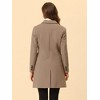 Allegra K Women's Elegant Notched Lapel Double Breasted Long Sleeve Winter Overcoat - 4 of 4
