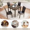 Aukfa 5-Piece Farmhouse Dining Set - Dark Walnut Wood Table & 4 Chairs for Kitchen/Dining Room, Rustic 4-Person Table Set - 3 of 4