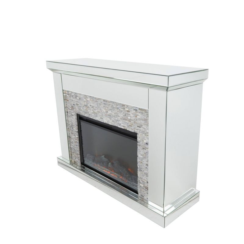Glam Wood Electric Fireplace Clear - Olivia &#38; May, 3 of 36