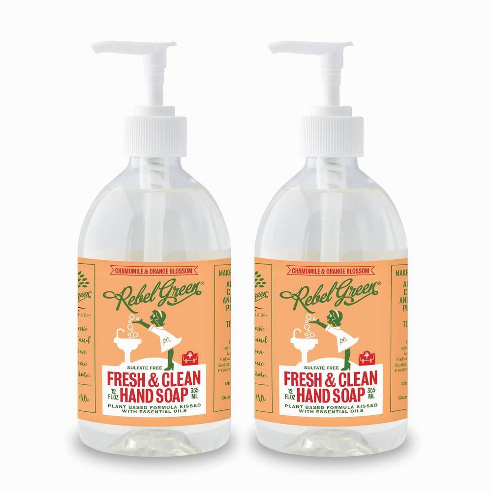 Photos - Soap / Hand Sanitiser Rebel Green Orange Chamomile Hand Soap - 24 fl oz/2pk