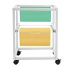 YIYIBYUS 2 Tiers Metal Rolling File Carts with Wheels Pull-Out File Folder Rack - 3 of 4
