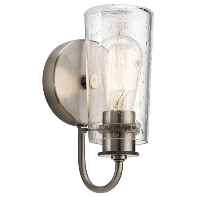 Rustic Distressed Bronze 5'' Wall Sconce with Clear Jelly Jar Shade
