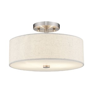 Livex Lighting Meridian 2 - Light Semi-Flush Mount in  Brushed Nickel - 1 of 1
