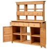 Whisen Garden Potting Bench with Hutch, 3 Shelves, 6 Drawers & 2 Cabinets, Patio Storage Workstation for Mudroom or Doorway - 3 of 4