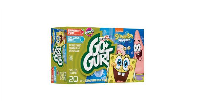 Yoplait Go-Gurt Strawberry/Cotton Candy Fat Free Kids&#39; Yogurt - 40oz/20ct, 2 of 9, play video