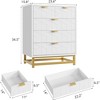 Drawer Storage Cabinet, Dresser for Bedroom, 53.5" Dresser Organizer with Metal Handle and Legs - 4 of 4