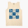 Simply Sage Market Nautical Chart Blue Garment Dyed Tank - 3 of 3