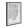 18" x 24" Sylvie Miami Modern Map by Jake Goossen Framed Wall Canvas Gray - Kate & Laurel All Things Decor: Vertical Digital Art - 2 of 4