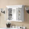 Grungis Wall Mounted Bathroom Storage Cabinet,Medicine Cabinet with Mirror and  Shelves,Storage Cabinet for Bathroom,White - 2 of 4