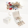 Unique Bargains PU Leather 3 Layer Jewelry Box with Drawer and Removable Jewelry Tray for Girl's Gifts - 2 of 4