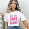 Simply Sage Market Women's See The Good Checkered Short Sleeve Garment Dyed Tee - 2 of 2