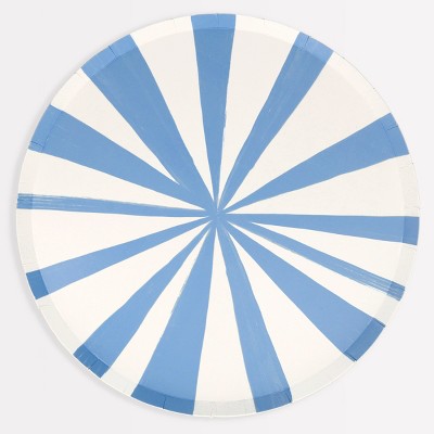 Meri Meri Blue Stripe Dinner Plates (Pack of 8)