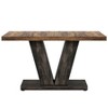 Lirago Dark Brown 47" Farmhouse Dining Table Engineered Wood 31.5x47.24x29.5 Rectangle Table 250lb Capacity - 3 of 4