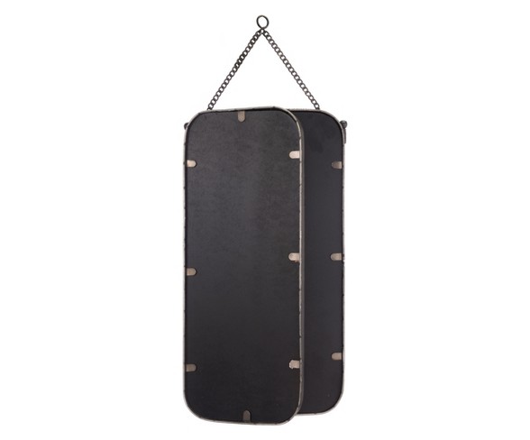 ZM Home 20" Modern Industrial 3-Panel Mirror Gold