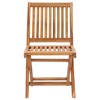 vidaXL Patio Chairs 2 pcs with Gray Cushions Solid Teak Wood - 4 of 4