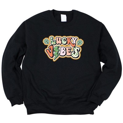 Simply Sage Market Women's Graphic Sweatshirt Lucky Vibes Lightning Bolt