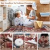 TackView Kitchen Runner Rug, Modern Floral Runners Non-Slip Soft Foldable Carpet for Hallway Laundry Room - 3 of 4