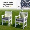 Peace Nest Solid Outdoor Patio Seat Cushion Set of 4 - 3 of 4