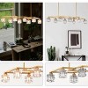 BAOURE 38.4in Crystal Chandelier for Dining Room, Gold 8-Light Kitchen Chandelier Light Fixture Modern Metal Industrial Chandeliers - 4 of 4