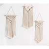 Aoibox Small Macrame Wall Hanging 3 Pack, Boho Woven Wall Decor for Bedroom, Living Room, Apartment, 8" W x 14" L - 4 of 4